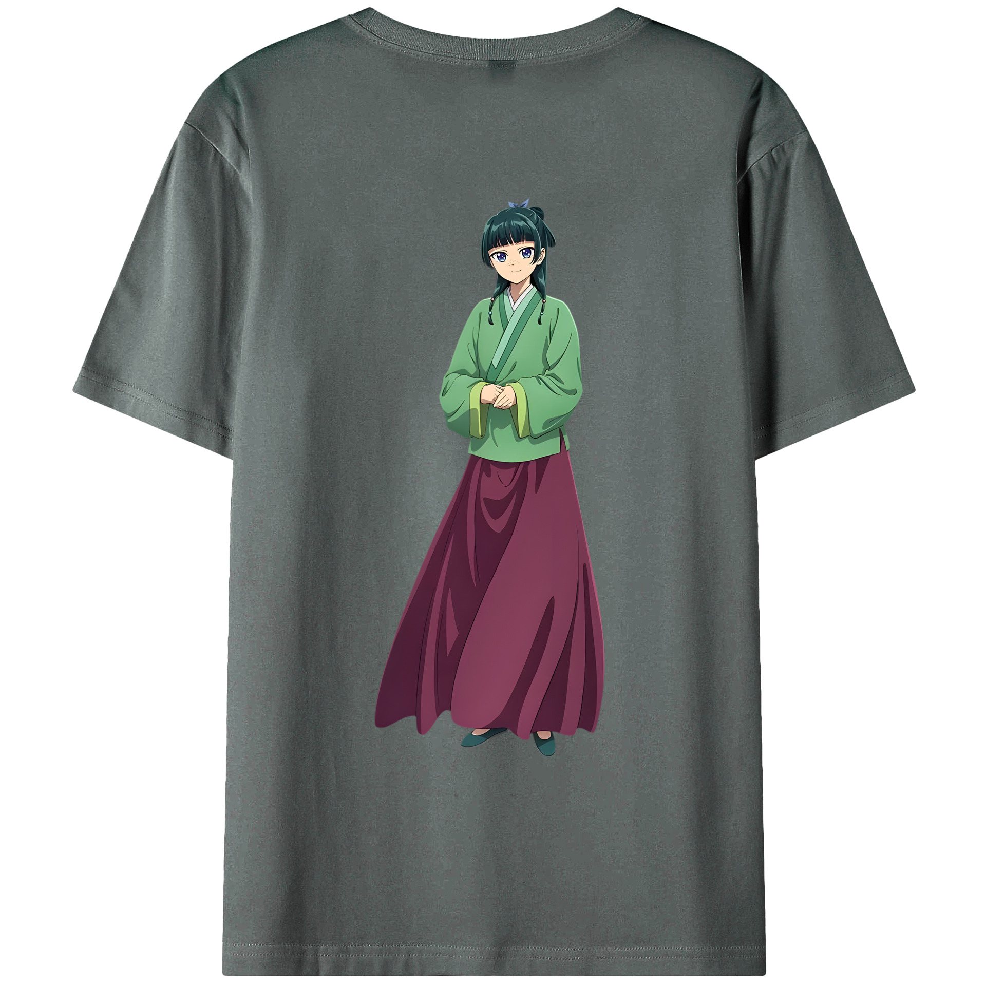 （画像用） 薬屋のひとりごと The Apothecary Diaries 綿100％ メンズ半袖Tシャツ（バックプリント） 通気性